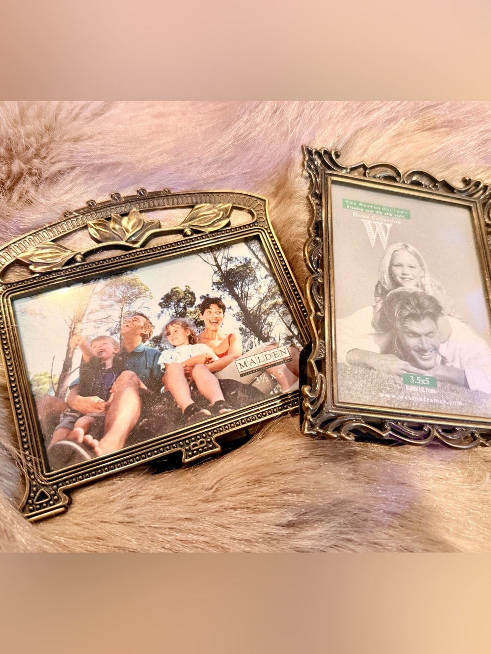 Weston Gallery & Malden Antique Brass Ornate 3.5x5 Decorative Photo Frames New